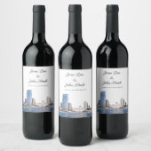 Gepersonaliseerd etiket van Milwaukee Skyline Wine (Flessen)