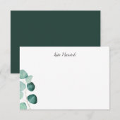 Gepersonaliseerd eucalyptus briefpapier bedankkaart (Voorkant / Achterkant)