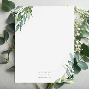 Gepersonaliseerd Eucalyptus groen briefpapier