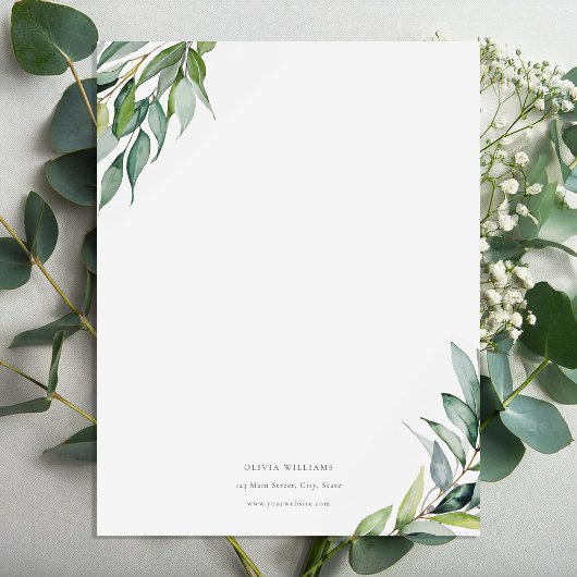 Gepersonaliseerd Eucalyptus groen briefpapier
