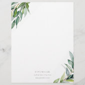 Gepersonaliseerd Eucalyptus groen briefpapier (Voorkant)