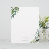 Gepersonaliseerd Eucalyptus groen briefpapier (Staand voorkant)