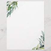 Gepersonaliseerd Eucalyptus groen briefpapier (Achterkant)