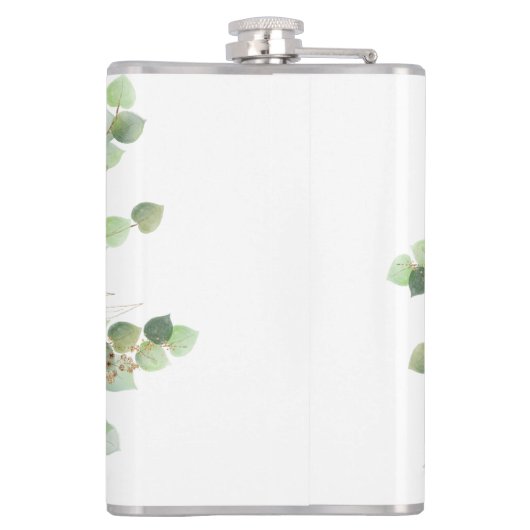 GEPERSONALISEERD EUCALYPTUS WHITE GOLD STAINLESS HEUPFLES (Achterkant)