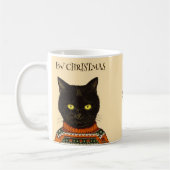 Gepersonaliseerd Ew Kersttrillingen Zwarte Kat Koffiemok (Links)