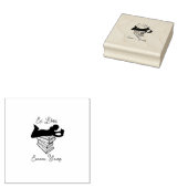 Gepersonaliseerd Ex Libris boek meisje Wood Art St Rubberstempel (Gestempeld)