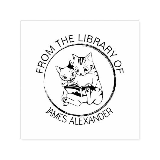 Gepersonaliseerd Exlibris Monogram Bibliotheek Aan Zelfinktende Stempel (Design)
