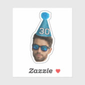 Gepersonaliseerd Face Photo Party Pet Verjaardag Sticker (Vel)