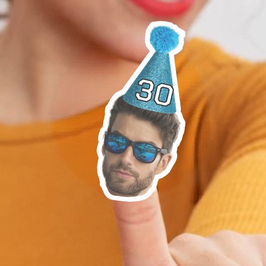 Gepersonaliseerd Face Photo Party Pet Verjaardag Sticker