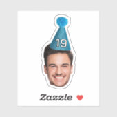 Gepersonaliseerd Faces Photo Party pet Verjaardag Sticker (Vel)