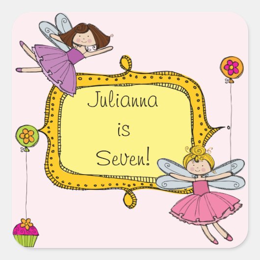 Gepersonaliseerd Fairies Stickers (Voorkant)