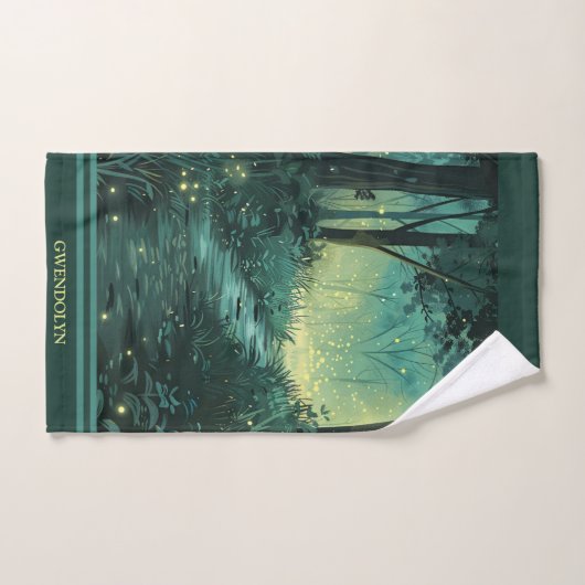 Gepersonaliseerd Fairy Light Forest Handdoek (Handdoek)