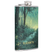 Gepersonaliseerd Fairy Light Forest Heupfles (Rechts)