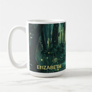 Gepersonaliseerd Fairy Light Forest Koffiemok