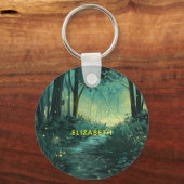 Gepersonaliseerd Fairy Light Forest Sleutelhanger (Achterkant)