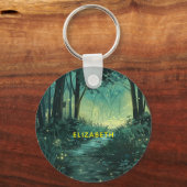 Gepersonaliseerd Fairy Light Forest Sleutelhanger (Voorkant)