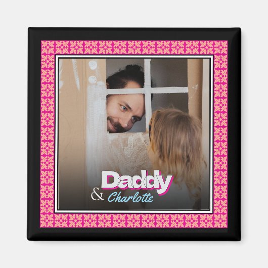 Gepersonaliseerd Familie Afbeelding - Vader Daught Magneet (Voorkant)