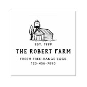 Gepersonaliseerd Familie Boerderij Kip Coop Ei Kar Zelfinktende Stempel (Design)