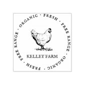 Gepersonaliseerd Familie Boerderij Kip Ei Karton Rubberstempel (Afrduk)