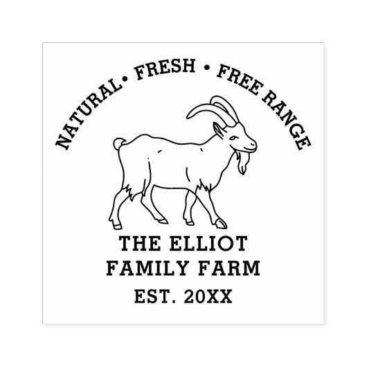 Gepersonaliseerd  familie Boerderij Rubberstempel (Afrduk)