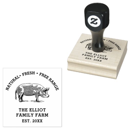 Gepersonaliseerd  familie Boerderij Rubberstempel (Gestempeld)