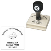 Gepersonaliseerd  familie Boerderij Rubberstempel (Gestempeld)