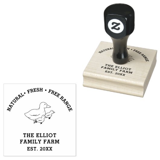 Gepersonaliseerd  familie Boerderij Rubberstempel (Gestempeld)