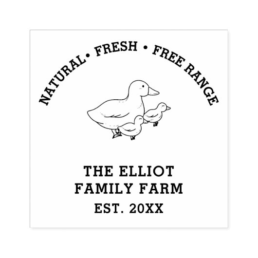 Gepersonaliseerd  familie Boerderij Rubberstempel (Afrduk)