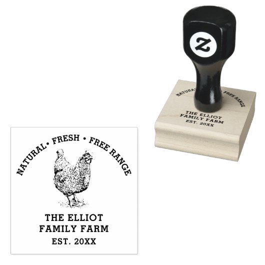 Gepersonaliseerd  familie Boerderij Rubberstempel (Gestempeld)