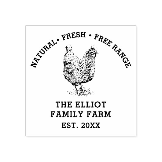 Gepersonaliseerd  familie Boerderij Rubberstempel (Afrduk)