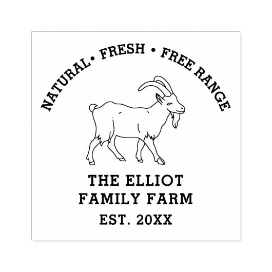 Gepersonaliseerd  familie Boerderij Rubberstempel (Afrduk)