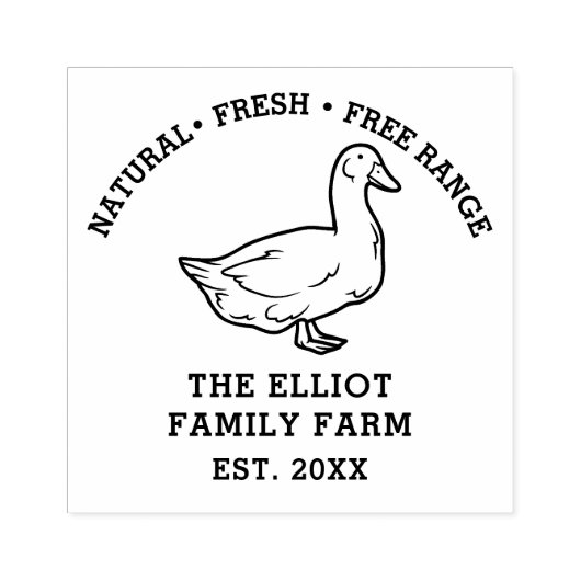 Gepersonaliseerd familie Boerderij Rubberstempel (Afrduk)