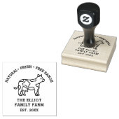 Gepersonaliseerd  familie Boerderij Rubberstempel (Gestempeld)
