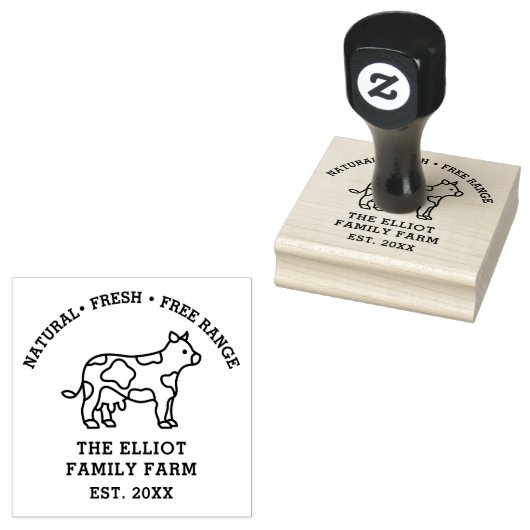 Gepersonaliseerd  familie Boerderij Rubberstempel (Gestempeld)