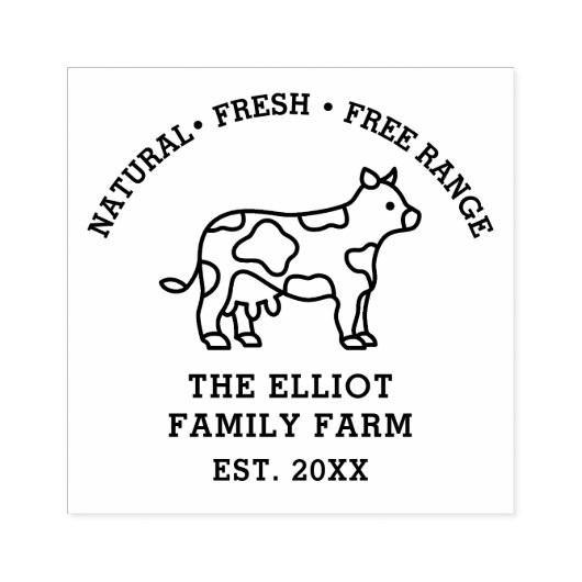 Gepersonaliseerd  familie Boerderij Rubberstempel (Afrduk)