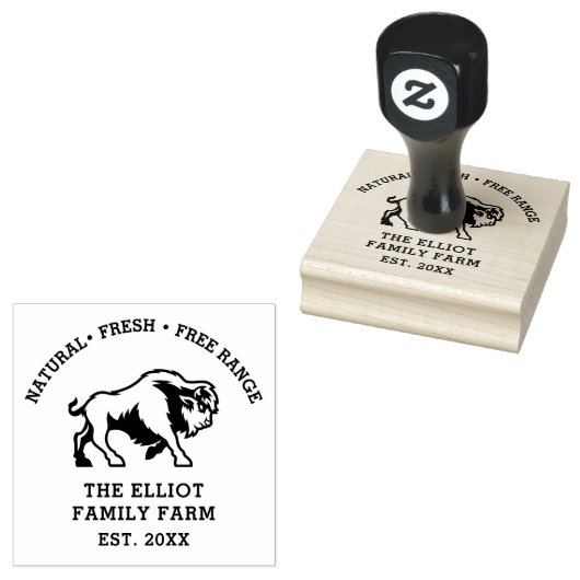 Gepersonaliseerd  familie Boerderij Rubberstempel (Gestempeld)