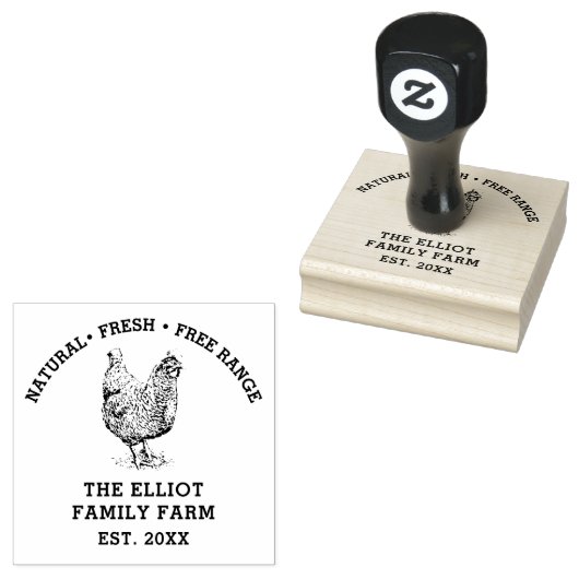 Gepersonaliseerd  familie Boerderij Rubberstempel (Gestempeld)