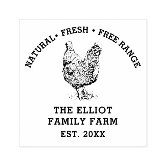 Gepersonaliseerd  familie Boerderij Rubberstempel (Afrduk)