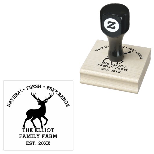 Gepersonaliseerd  familie Boerderij Rubberstempel (Gestempeld)
