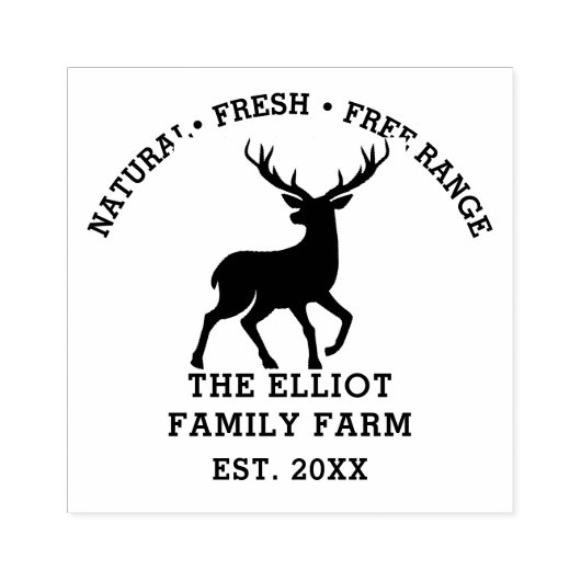 Gepersonaliseerd familie Boerderij Rubberstempel (Afrduk)