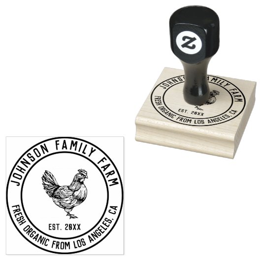 Gepersonaliseerd  familie Boerderij Rubberstempel (Gestempeld)