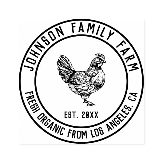 Gepersonaliseerd  familie Boerderij Rubberstempel (Afrduk)