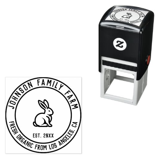 Gepersonaliseerd  familie Boerderij Zelfinktende Stempel (In situ)