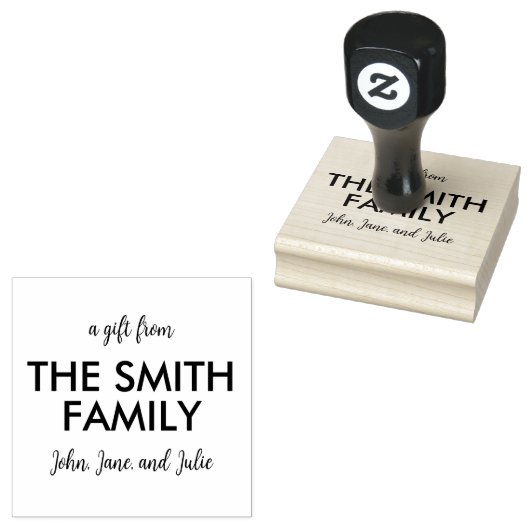 Gepersonaliseerd familie cadeaustempel rubberstempel (Gestempeld)