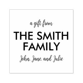 Gepersonaliseerd familie cadeaustempel rubberstempel