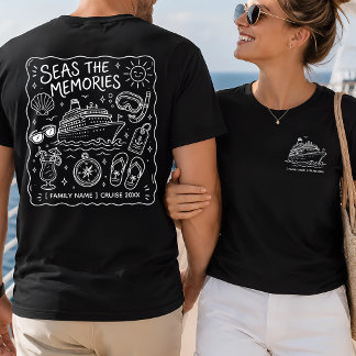 Gepersonaliseerd familie-cruisevakantie Doodle T-shirt