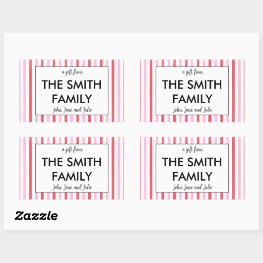 Gepersonaliseerd familie Gifting Stickers (Vel)