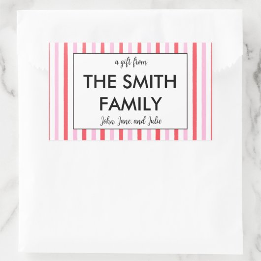 Gepersonaliseerd familie Gifting Stickers (Tas)