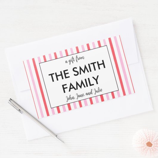 Gepersonaliseerd familie Gifting Stickers (Envelop)
