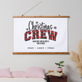 Gepersonaliseerd familie kerst crew Plaid Hangend Wandkleed (Slaapkamer)